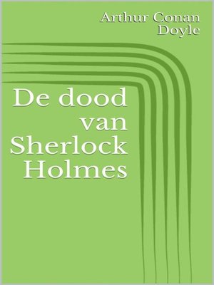 cover image of De dood van Sherlock Holmes